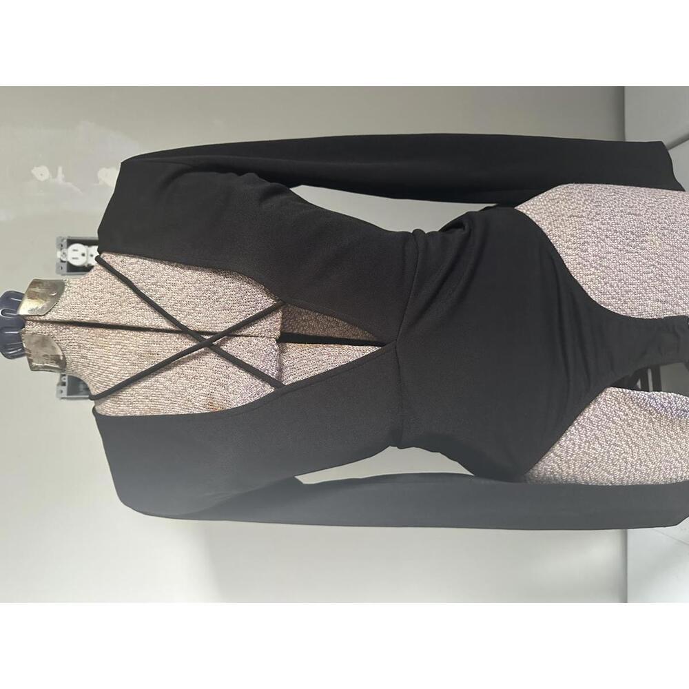 Charlotte Russe Black Longsleeve BodySuit